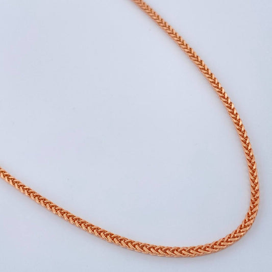 Cadena Franco 3.7gr / 23 1/2 in / Oro Rosa +3 18K &