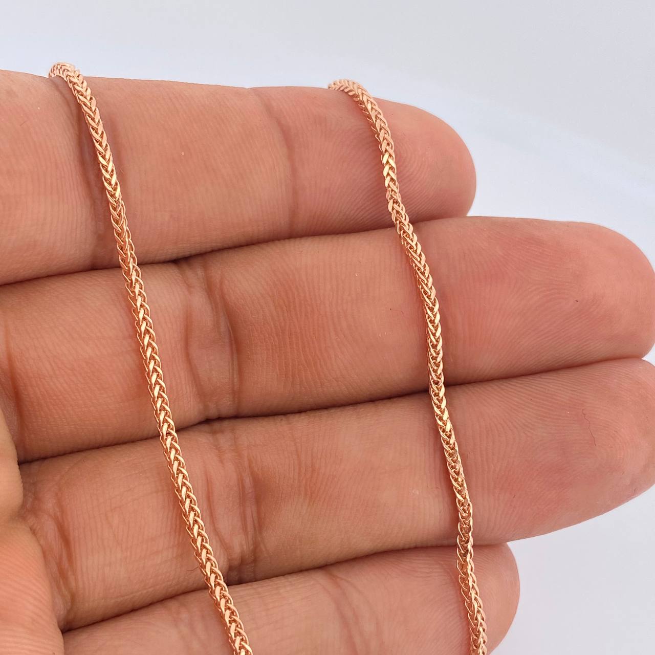 Cadena Franco 3.7gr / 23 1/2 in / Oro Rosa +3 18K &