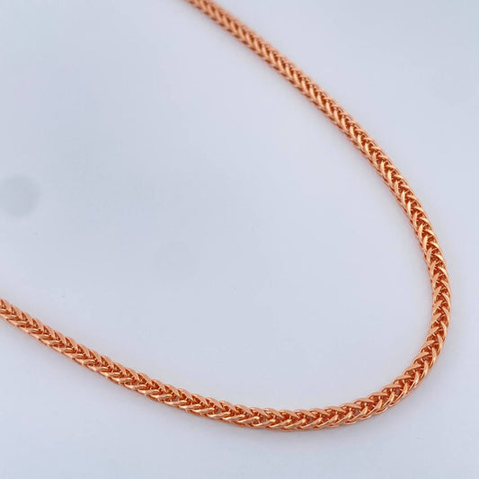 Cadena Franco 5.5gr / 23 1/2 in / Oro Rosa +3 18K &
