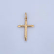 Pendant Cross 0.9gr / 3.4cm / Flat Tips 18K Yellow Gold &