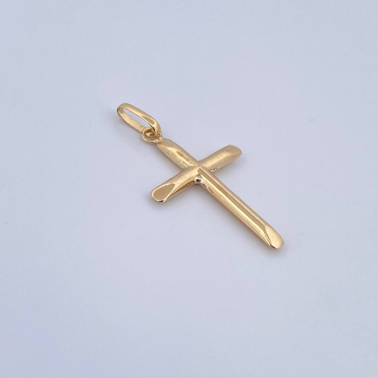 Pendant Cross 0.9gr / 3.4cm / Flat Tips 18K Yellow Gold &