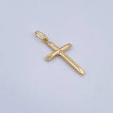 Pendant Cross 0.9gr / 3.4cm / Flat Tips 18K Yellow Gold &