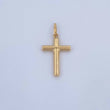 Pendant Cross 0.75gr / 3cm / Smooth 18K Yellow Gold &