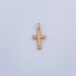 Pendant Cruz Cristo 0.6gr / 2.2cm / Bordeado Oro Amarillo 18K &