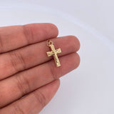 Pendant Cruz Cristo 0.55gr / 2.2cm / Yellow Gold 18K Edged &