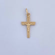 Pendant Cruz Cristo 0.4gr / 2.2cm / Striped 18K Yellow Gold &