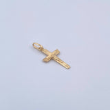 Pendant Cruz Cristo 0.4gr / 2.2cm / Striped 18K Yellow Gold &