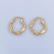 Hoop Earrings Asby 2gr / 2.1cm / Yellow Gold 18K Dotted &