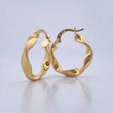 Hoop Earrings Asby 2gr / 2.1cm / Yellow Gold 18K Dotted &