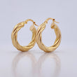 Candongas Emmi 3.7gr / 2.5cm / Entorchada Oro Amarillo 18K &