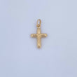 Pendant Cross Christ 0.45gr / 2cm / Flat Tips 18K Yellow Gold &