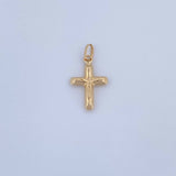 Pendant Cross Christ 0.45gr / 2cm / Flat Tips 18K Yellow Gold &