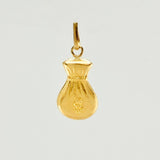 Dije Bolsa Dinero Mate 0.5g / 3/4 in Oro Amarillo 18K