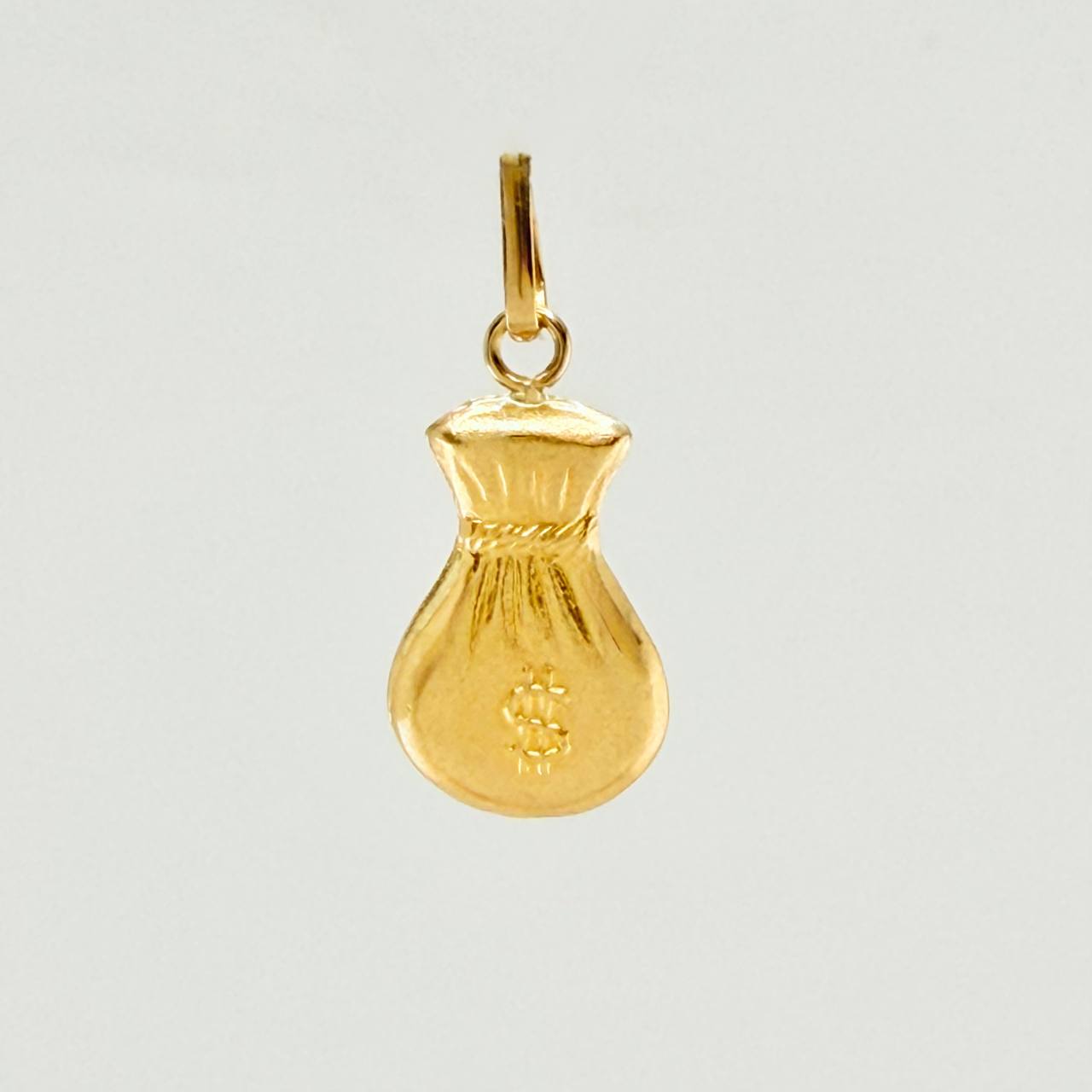 Dije Bolsa Dinero Mate 0.65g / 3/4 in Oro Amarillo 18K