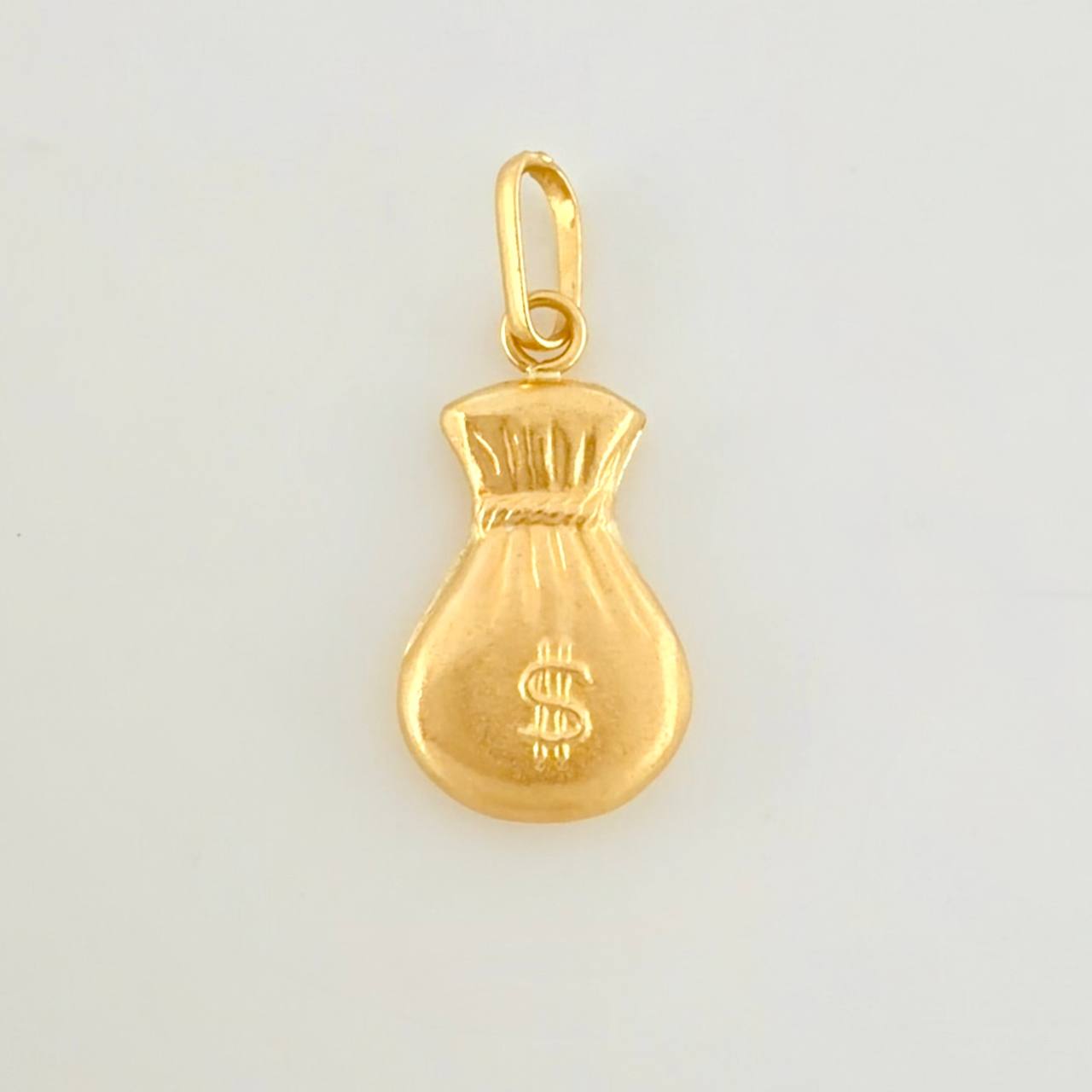 Dije Bolsa Dinero Mate 0.65g / 3/4 in Oro Amarillo 18K