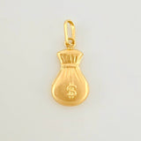 Dije Bolsa Dinero Mate 0.5g / 3/4 in Oro Amarillo 18K