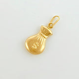 Dije Bolsa Dinero Mate 0.5g / 3/4 in Oro Amarillo 18K