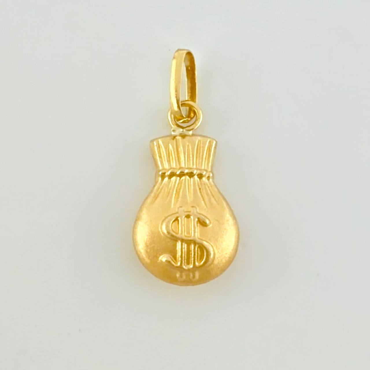 Dije Bolsa Dinero Mate 0.45g / 3/4 in Oro Amarillo 18K
