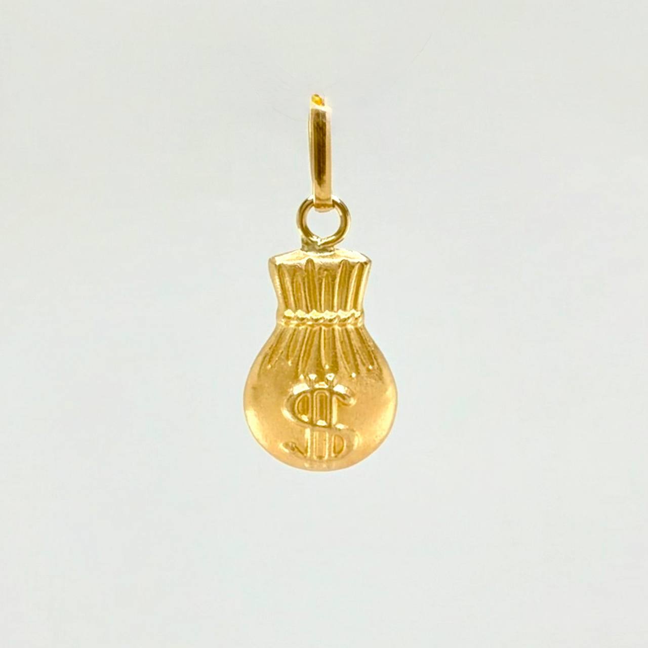Dije Bolsa Dinero Mate 0.45g / 3/4 in Oro Amarillo 18K