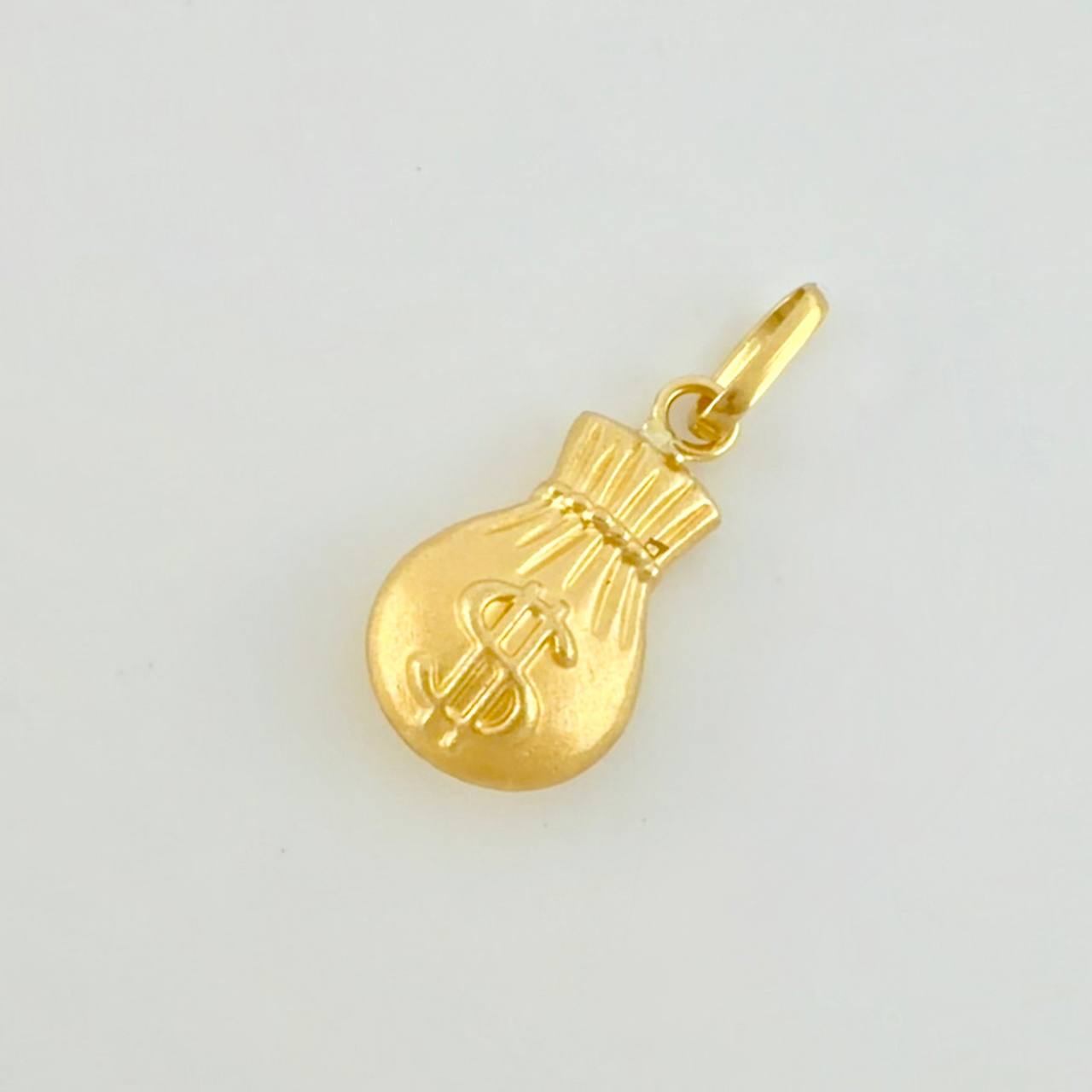 Dije Bolsa Dinero Mate 0.45g / 3/4 in Oro Amarillo 18K