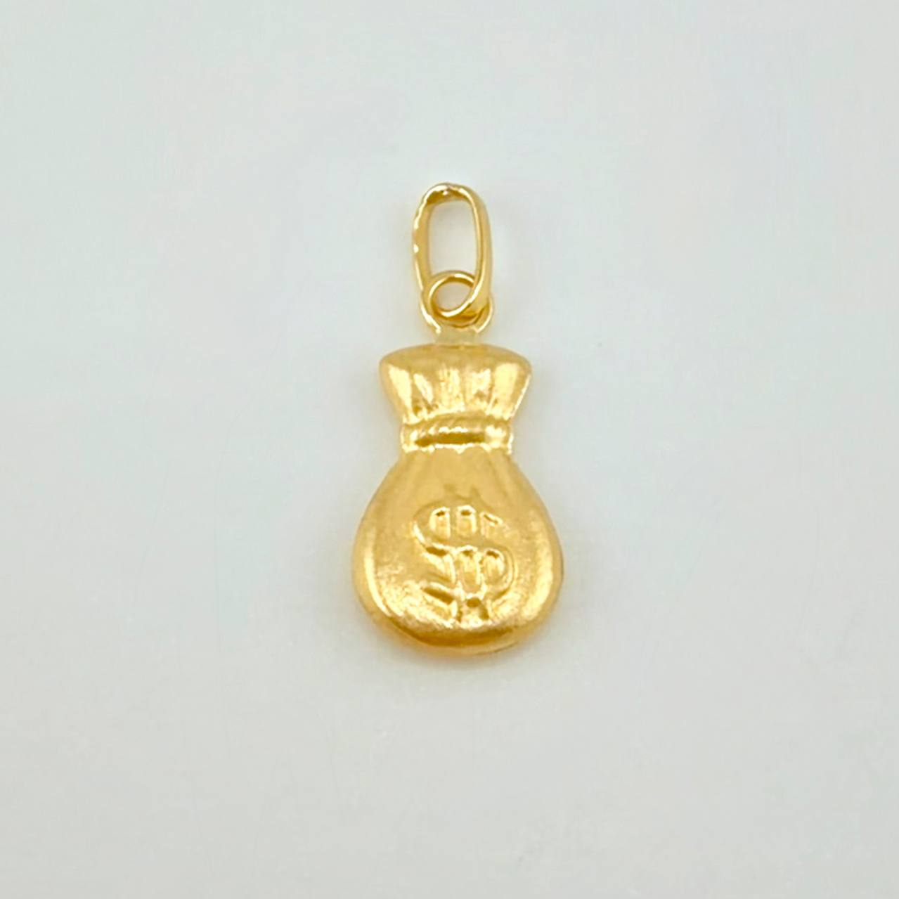 Dije Bolsa Dinero Mate 0.35g / 3/4 in Oro Amarillo 18K