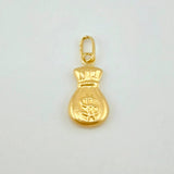 Dije Bolsa Dinero Mate 0.3g / 3/4 in Oro Amarillo 18K