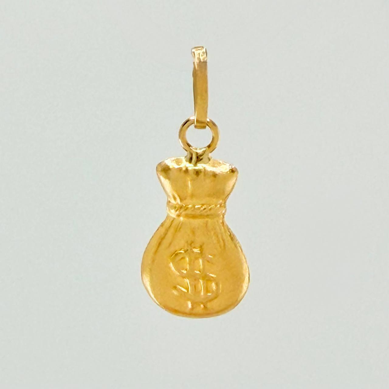 Dije Bolsa Dinero Mate 0.35g / 3/4 in Oro Amarillo 18K