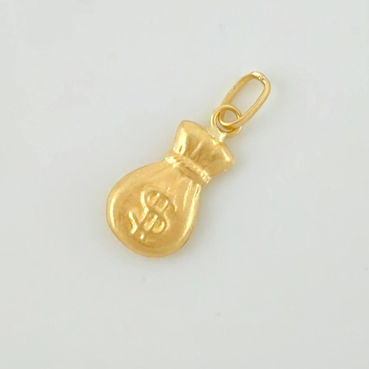Dije Bolsa Dinero Mate 0.35g / 3/4 in Oro Amarillo 18K