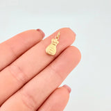 Pendant Money Bag Matte 0.35g / 3/4 in Yellow Gold 18K