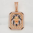 Pendant Lion 12.95g / 2 in Two Golds White Pink 18K