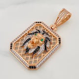 Pendant Lion 12.95g / 2 in Two Golds White Pink 18K