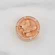 Charm Eagle 5.05g / 3/4 in Two Golds White Rose 18K