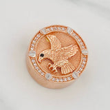 Charm Eagle 5.05g / 3/4 in Two Golds White Rose 18K