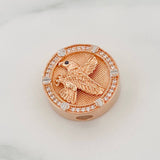 Charm Eagle 5.05g / 3/4 in Two Golds White Rose 18K
