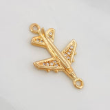 Charm Airplane 2.1g / 1 in Yellow Gold 18K