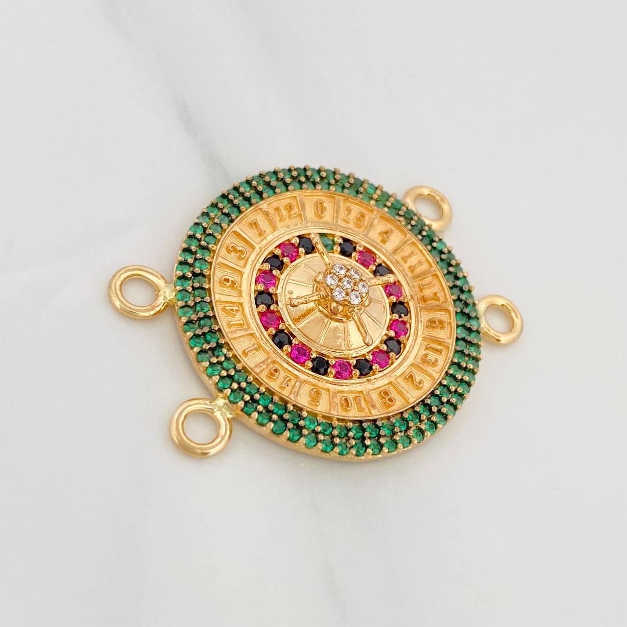 Charm Casino Roulette 6.4g / 1 1/4 in Yellow Gold 18K