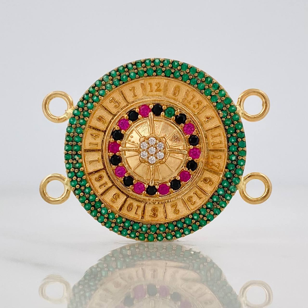 Charm Casino Roulette 6.4g / 1 1/4 in Yellow Gold 18K