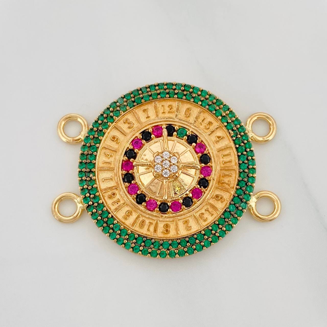 Charm Casino Roulette 6.4g / 1 1/4 in Yellow Gold 18K
