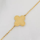 Classic Link Bracelet Clover 1.85g / 7 1/2 in / 1mm Yellow Gold 18K
