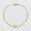 Pulso Aro Seguido Trebol 1.25g / 7 1/2 in / 1.1mm Oro Amarillo 18K