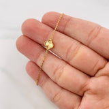 Pulso Aro Seguido Trebol 1.25g / 7 1/2 in / 1.1mm Oro Amarillo 18K