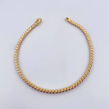 Bracelet Tennis 7.7gr / 18.3cm / 2.2mm White Fuchsia Zircons 18K Yellow Gold &
