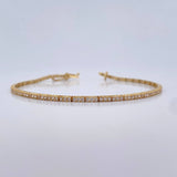 Bracelet Tennis 4.25gr / 18cm / 1.8mm White Zircons Yellow Gold 18K &