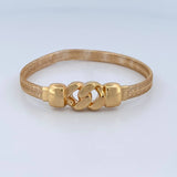 Pulso Reticulado Cubano 3.45gr / 19cm / 6mm Oro Amarillo +0 18K &