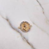 Herraje Ancla 3.3gr / 1.8cm / Circones Blancos Dos Oros Amarillo Blanco 18K $