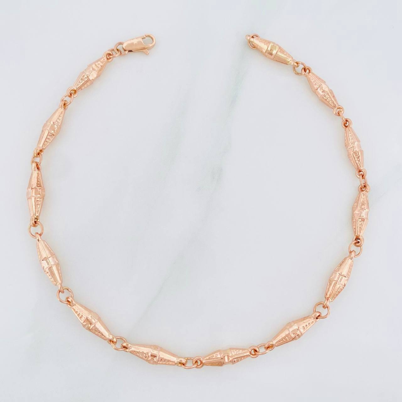 Pulso Rustico Dubai 4.2g / 8 1/4 in / 3.5mm Oro Rosa 18K