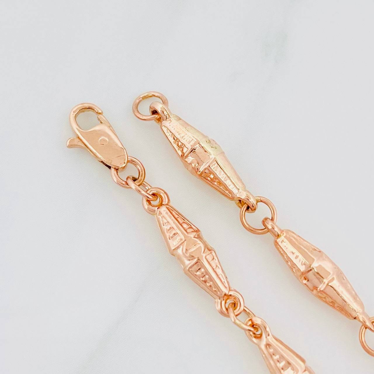 Pulso Rustico Dubai 4.2g / 8 1/4 in / 3.5mm Oro Rosa 18K