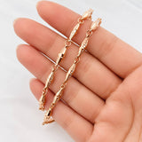 Cadena Rustica Dubai 11.4g / 24 in / 3.6mm Oro Rosa 18K