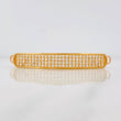 Charm Rectangular Plate 7.35g / 2 in Two Golds Yellow Rose 18K