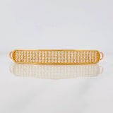 Charm Rectangular Plate 7.35g / 2 in Two Golds Yellow Rose 18K